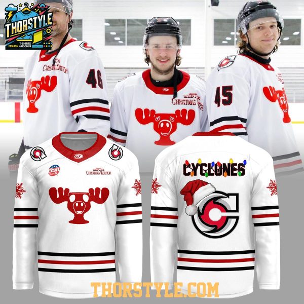 Cincinnati Cyclones Christmas Holiday Reindeer 2025 Personalized Hockey Jersey