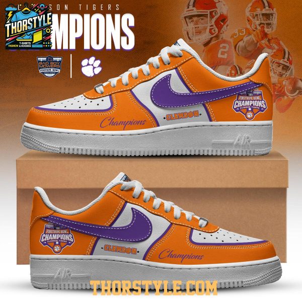 Clemson Tigers Pinstripe Bowl Champions 2025 Personalized  Air Force 1 Shoes