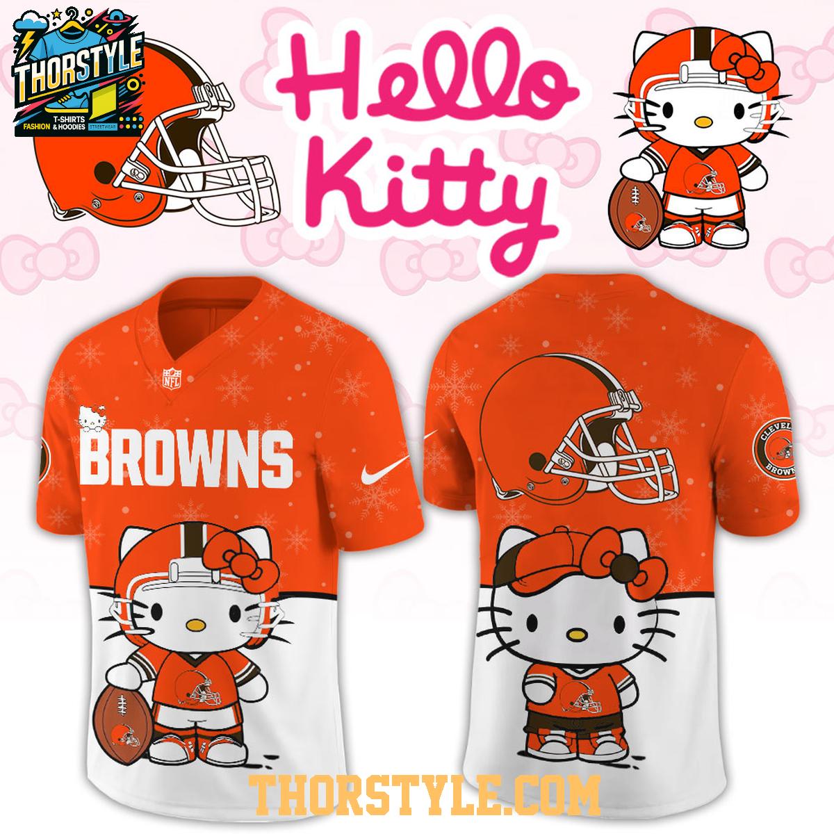 Cleveland Browns Hello Kitty Christmas Gameday 2025 Personalized Football Jersey Cleveland Browns Hello Kitty Christmas Gameday 2025 Personalized Football Jersey