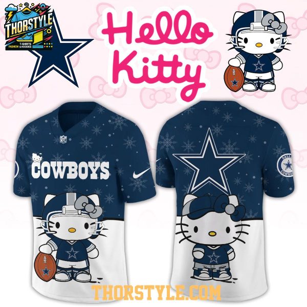Dallas Cowboys Hello Kitty Christmas Gameday 2025 Personalized Football Jersey