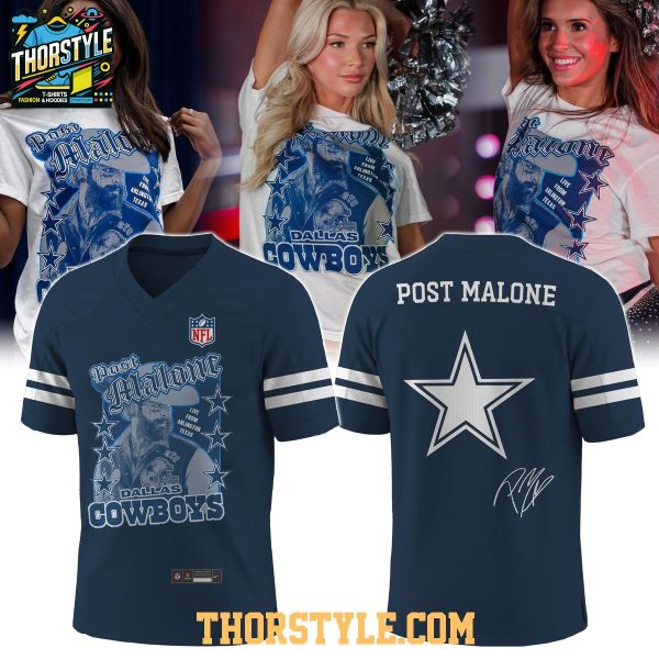 Dallas Cowboys Post Malone Showtime NFL 2025 Personalized Football Jersey