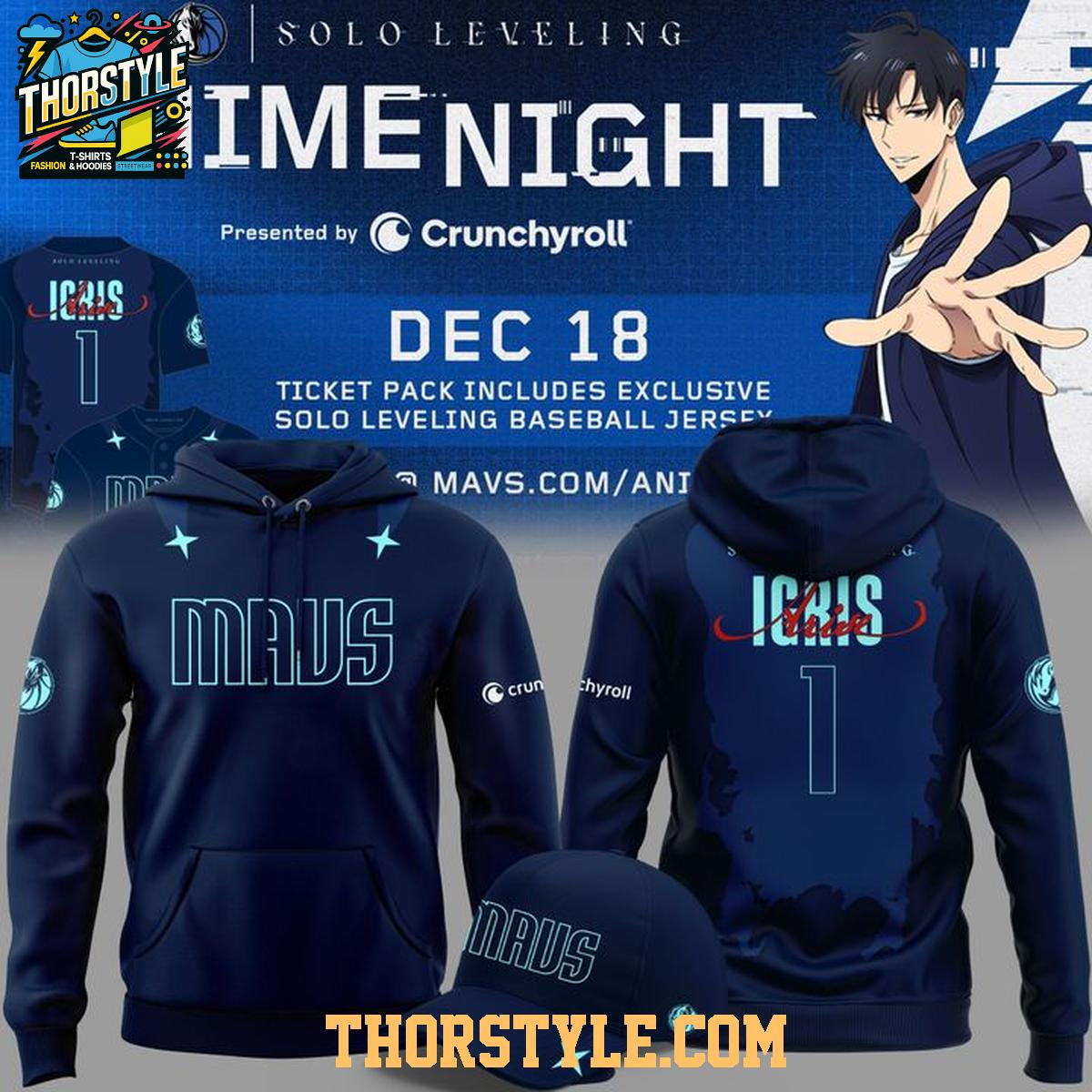 Dallas Mavericks Solo Leveling 2025 Anime Night Of Basketball Hoodie T-Shirt Dallas Mavericks Solo Leveling 2025 Anime Night Of Basketball Hoodie T-Shirt