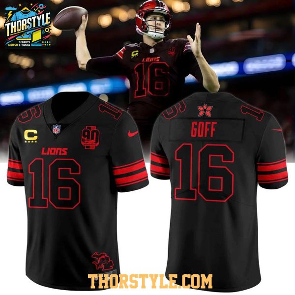Detroit Lions 2025 Stranger Things Goff #16 Personalized Football Jersey