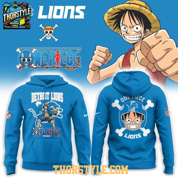 Detroit Lions One Piece 2026 Celebrate Lions Era Hoodie T-Shirt