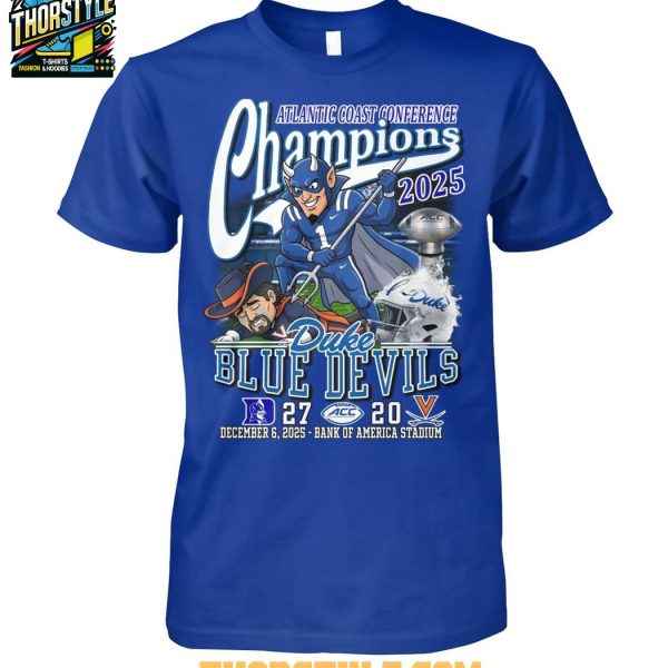 Duke Blue Devils Atlantic Coast Conference Champions 2025 T-Shirt