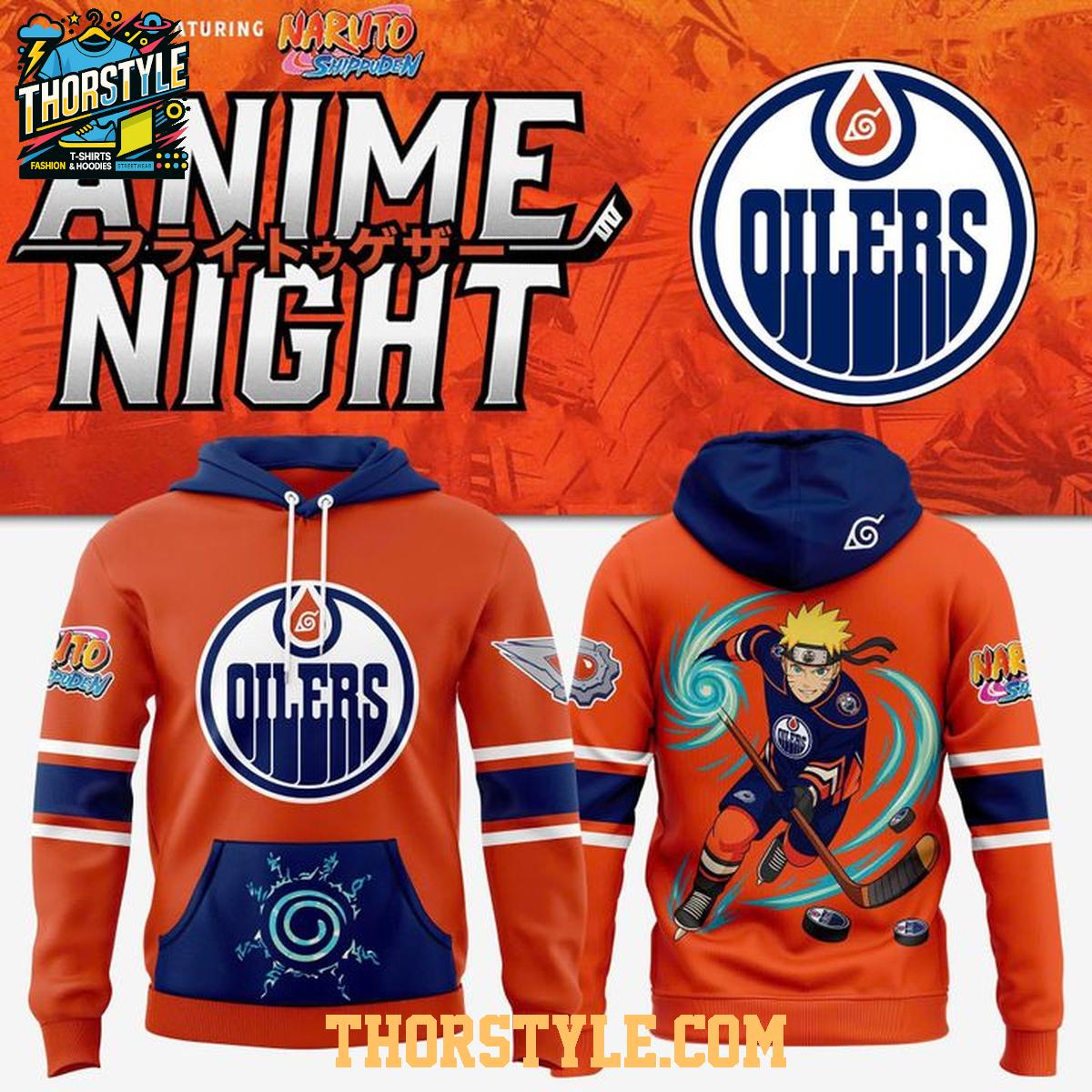 Edmonton Oilers Naruto Shippuden 2025 Anime Night Hoodie T-Shirt Edmonton Oilers Naruto Shippuden 2025 Anime Night Hoodie T-Shirt