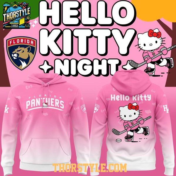 Florida Panthers Hello Kitty Champions Night 2025-2026 NHL Hoodie T-Shirt