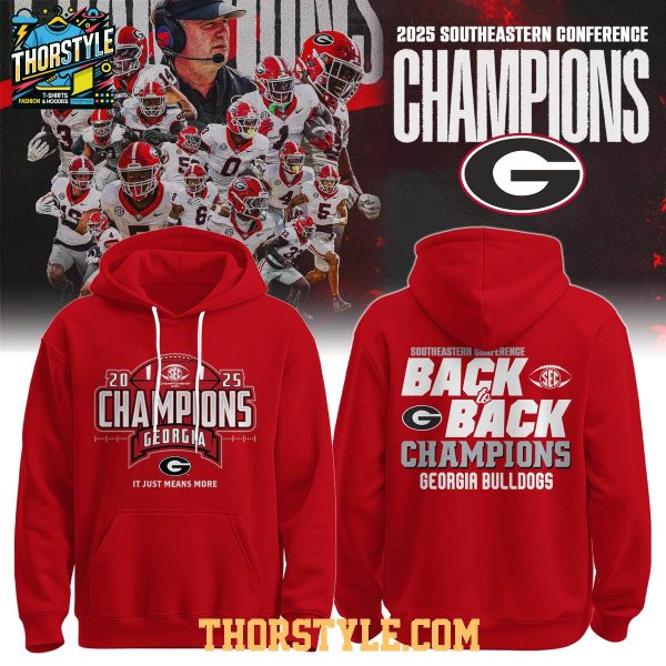 Georgia Bulldogs Back To 2025 SEC Football Conference Champions Hoodie T-Shirt