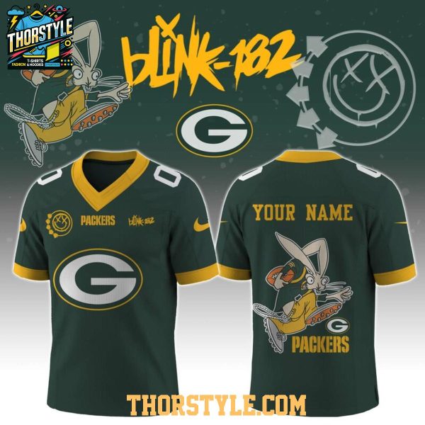 Green Bay Packers Blink-182 Missionary Impossible Personalized Football Jersey