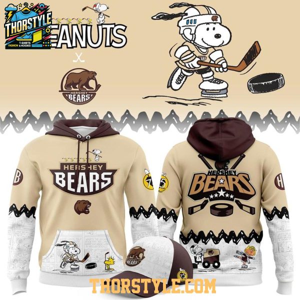 Hershey Bears Peanuts Christmas Snowy Hockey Day x AHL Hoodie T-Shirt