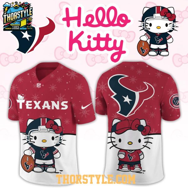 Houston Texans Hello Kitty Christmas Gameday 2025 Personalized Football Jersey
