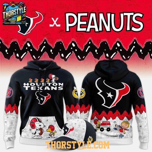 Houston Texans Peanuts Night Christmas Eve 2025 Snoopy Hoodie T-Shirt
