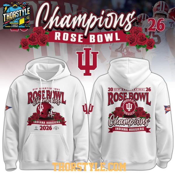 Indiana Hoosiers Champions Rose Bowl 2025-2026 Game Hoodie T-Shirt