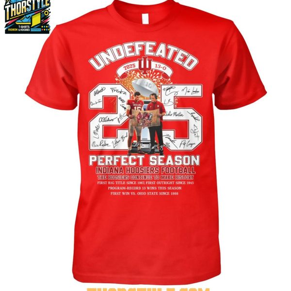 Indiana Hoosiers Football Perfect Season Champions 2025-2026 T-Shirt