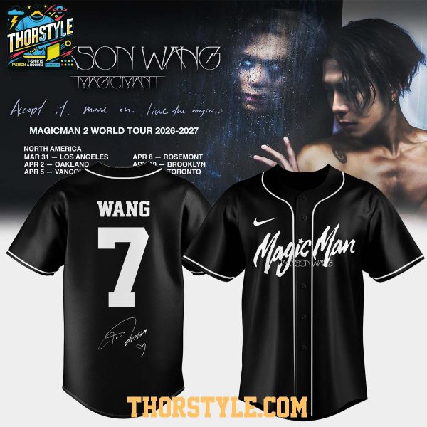 Jackson Wang Magicman 2 World Tour 2026 Personalized Baseball Jersey