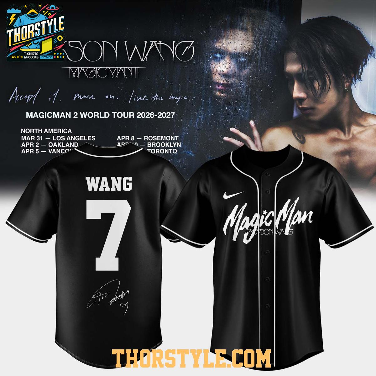 Jackson Wang Magicman 2 World Tour 2026 Personalized Baseball Jersey Jackson Wang Magicman 2 World Tour 2026 Personalized Baseball Jersey