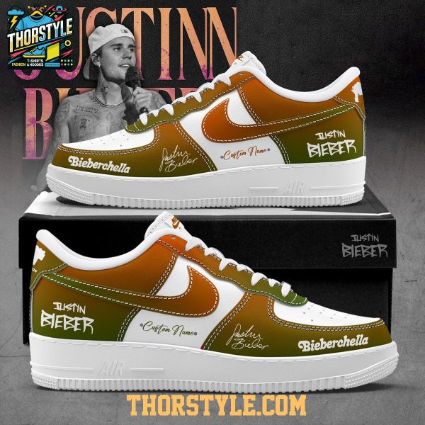 Justin Bieber Coachella 2026 Bieberchella Personalized Air Force 1 Shoes