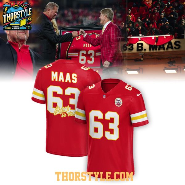 Kansas City Chiefs Bill Maas 2025 The Legend Of #63 Football Jersey