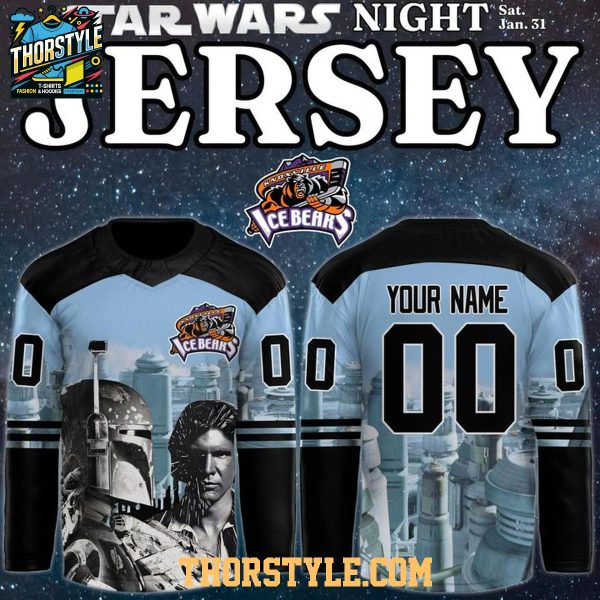 Knoxville Ice Bears Star Wars Night 2025-2026 Game Personalized Hockey Jersey