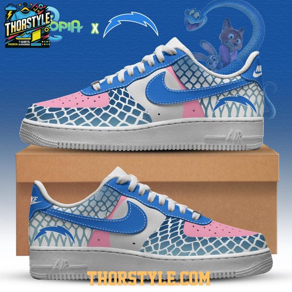 Los Angeles Chargers Zootopia 2 Gary De’Snake 2025 Personalized Air Force 1 Shoes