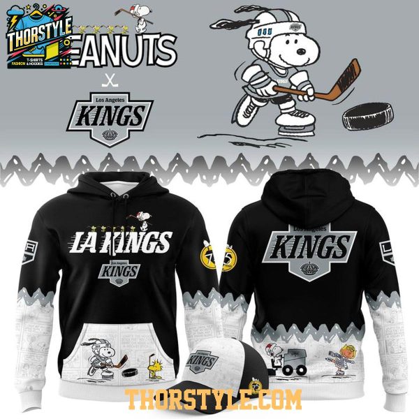 Los Angeles Kings Peanuts Christmas Snowy Hockey Day x NHL Hoodie T-Shirt