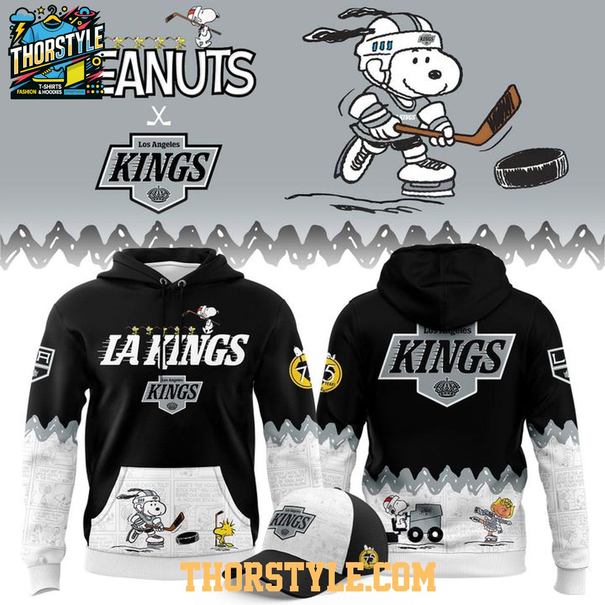 Los Angeles Kings Peanuts Christmas Snowy Hockey Day x NHL Hoodie T-Shirt Los Angeles Kings Peanuts Christmas Snowy Hockey Day x NHL Hoodie T-Shirt