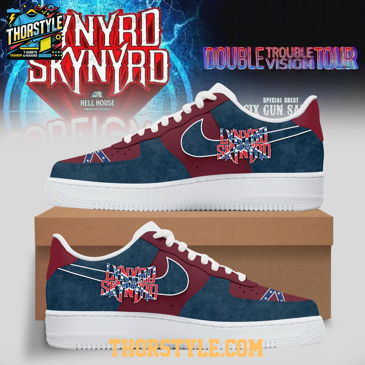 Lynyrd Skynyrd Double Trouble Vision Tour 2026 Air Force 1 Shoes Lynyrd Skynyrd Double Trouble Vision Tour 2026 Air Force 1 Shoes