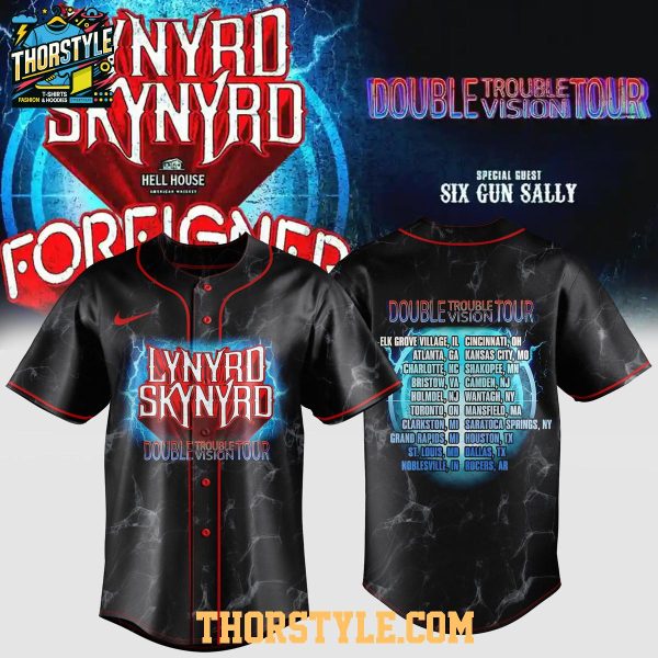 Lynyrd Skynyrd Double Trouble Vision Tour 2026 Personalized Baseball Jersey