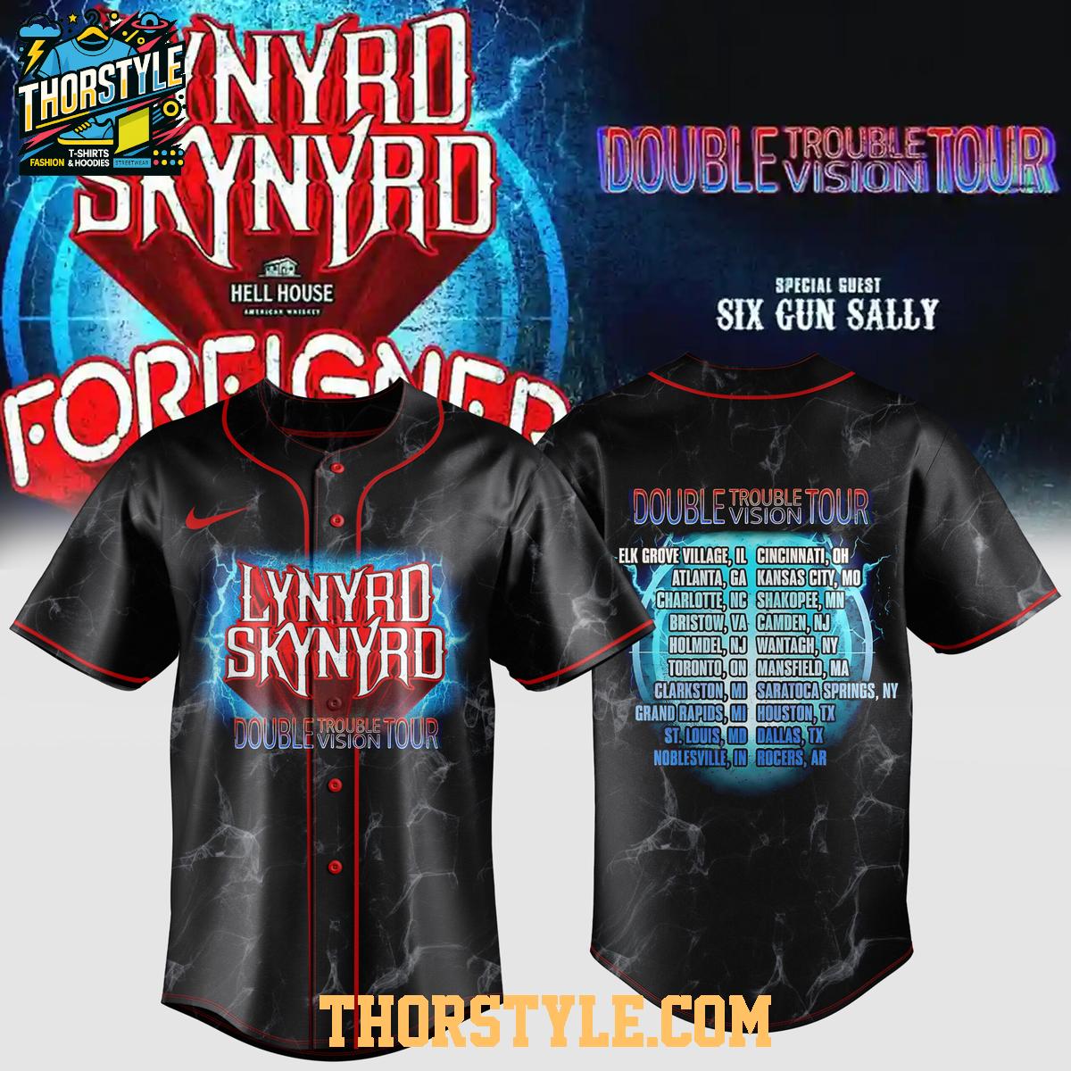 Lynyrd Skynyrd Double Trouble Vision Tour 2026 Personalized Baseball Jersey Lynyrd Skynyrd Double Trouble Vision Tour 2026 Personalized Baseball Jersey