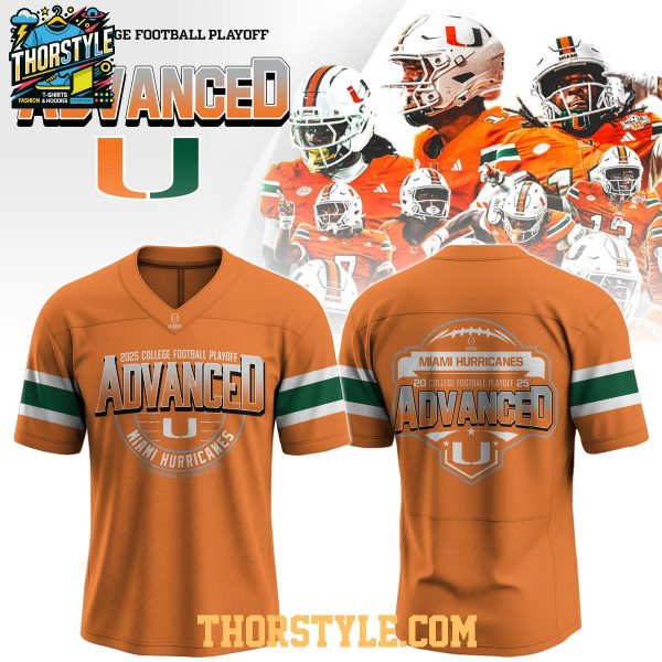 Miami Hurricanes 2025 College Football Playoff Advanced Personalized Football Jersey