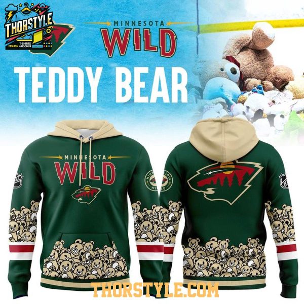 Minnesota Wild Teddy Bear Toss Tradition 2025 Christmas Hoodie T-Shirt