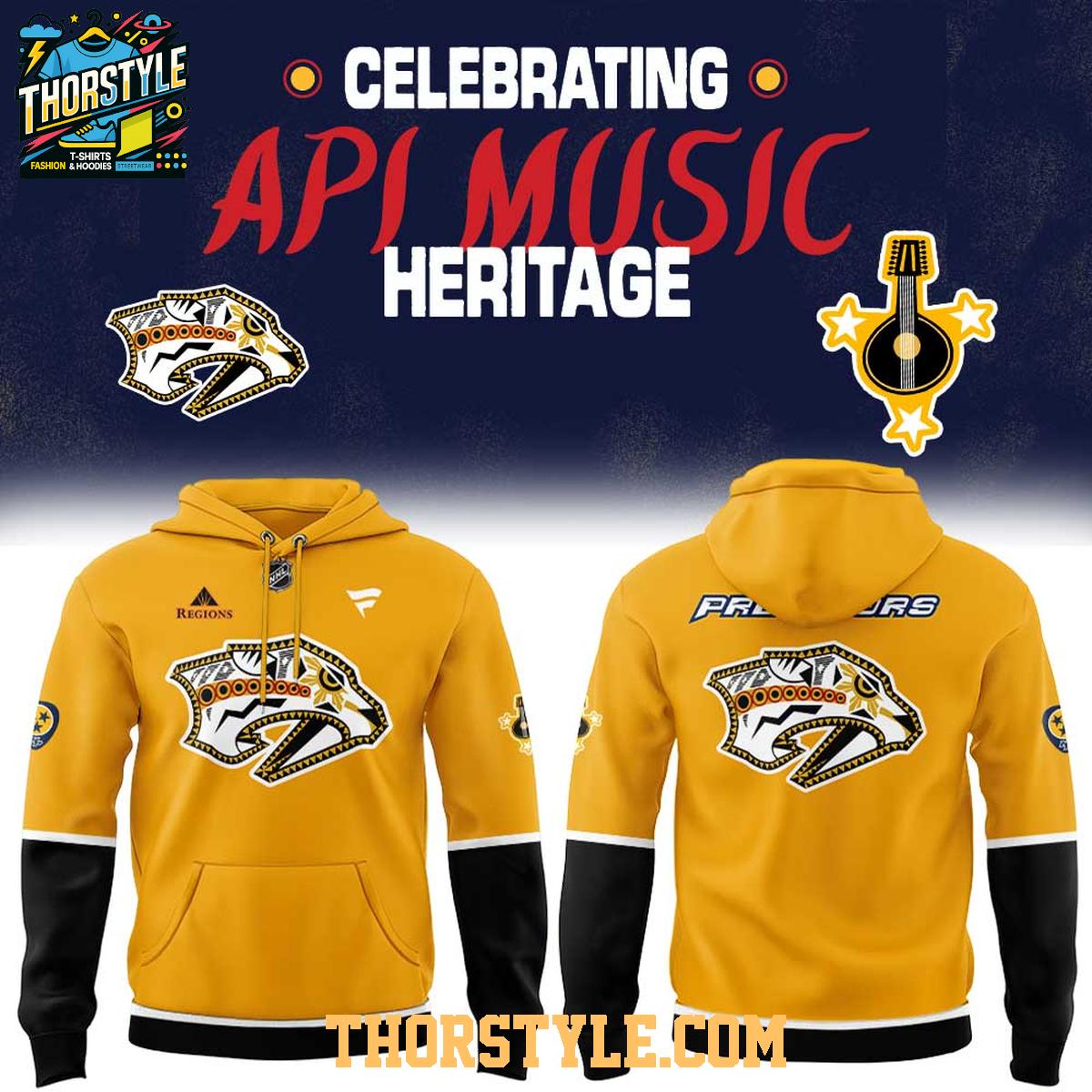 Nashville Predators API Music Heritage Night 2025 Holiday Hoodie T-Shirt Nashville Predators API Music Heritage Night 2025 Holiday Hoodie T-Shirt