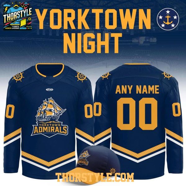Norfolk Admirals 2025-2026 Hometown Yorktown Night Personalized Hockey Jersey