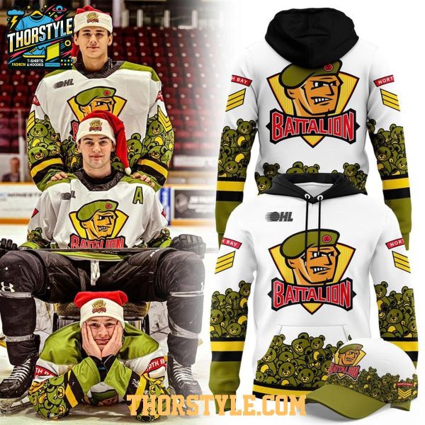 North Bay Battalion Teddy Bear Toss Tradition 2025 Christmas Hoodie T-Shirt