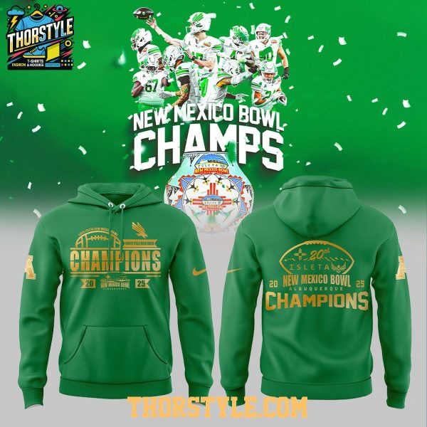 North Texas Mean Green 2025 New Mexico Bowl Albuquerque Champs Hoodie Shirts