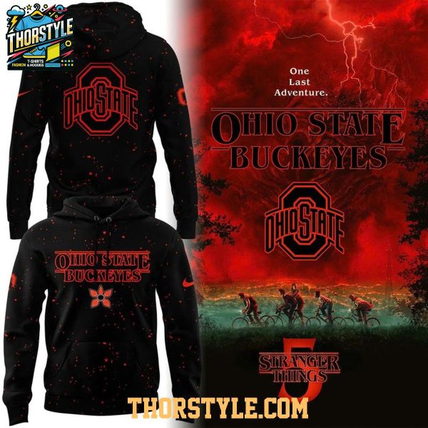 Ohio State Buckeyes Stranger Things Christmas At Upside Down NCAA Hoodie T-Shirt
