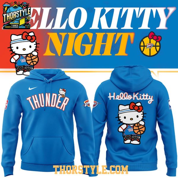 Oklahoma City Thunder Hello Kitty Basketball Game Night 2025 Hoodie T-Shirt