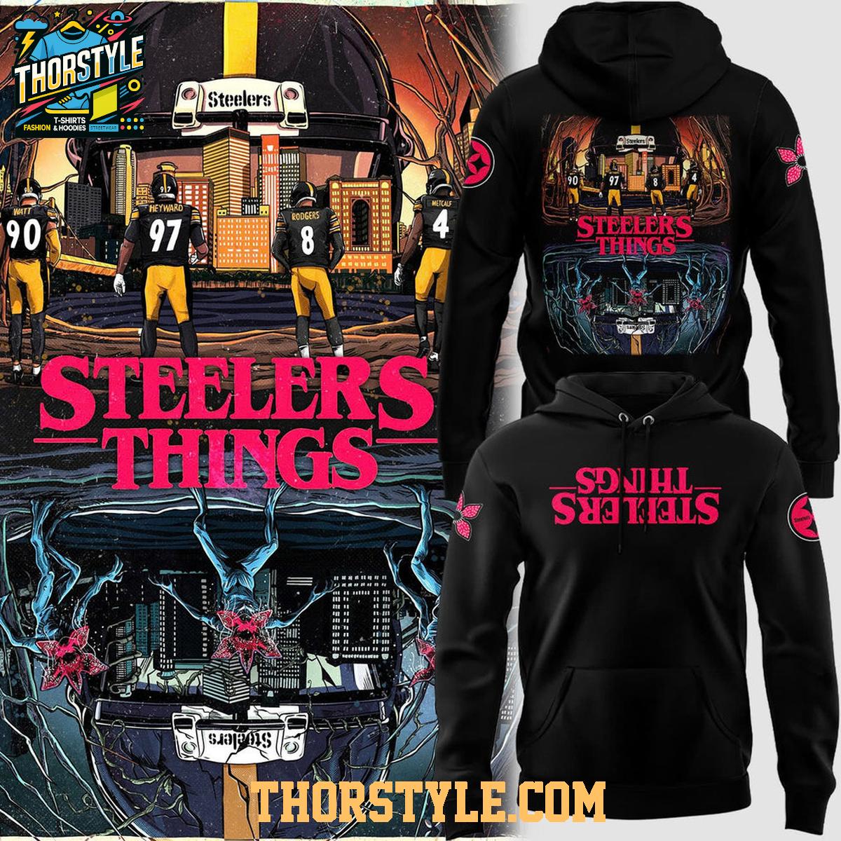 Pittsburgh Steelers Stranger Things 5 Christmas Game At Upside Down Hoodie T-Shirt Pittsburgh Steelers Stranger Things 5 Christmas Game At Upside Down Hoodie T-Shirt