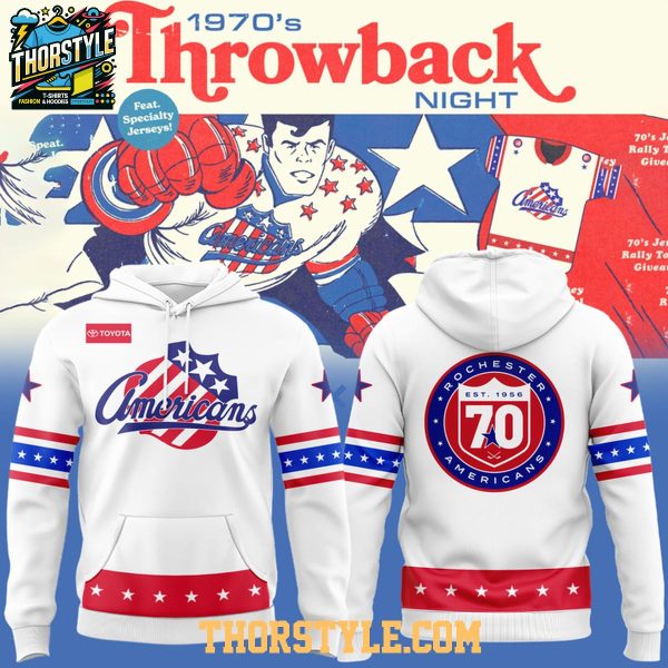 Rochester Americans 1956’s Throwback Night 2026 Celebrate 70 Seasons Hoodie T-Shirt