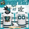 San Jose Sharks Healthcare Night 2026 Thank You Personalized Hockey Jersey