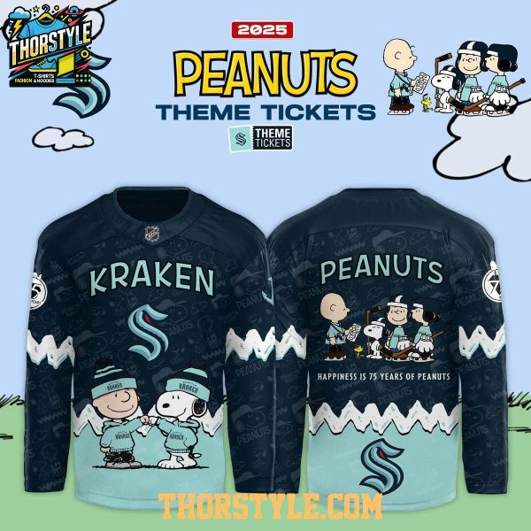 Seattle Kraken Peanuts 2025 Theme Tickets Christmas Personalized Hockey Jersey