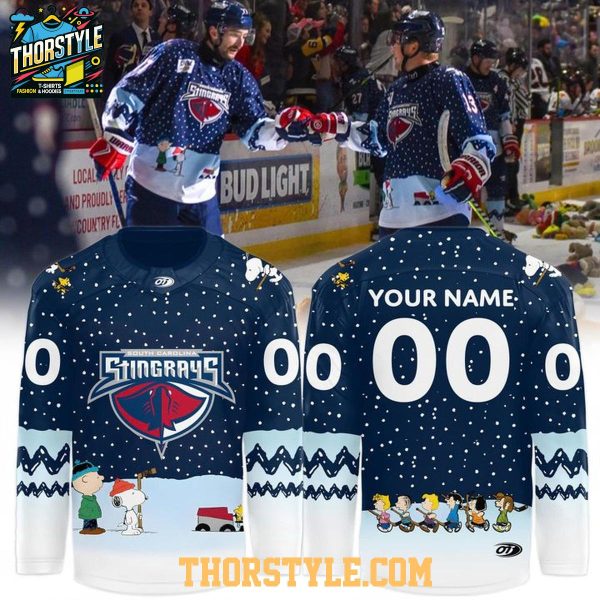 South Carolina Stingrays Peanuts Night Christmas Eve 2025 Personalized Hockey Jersey