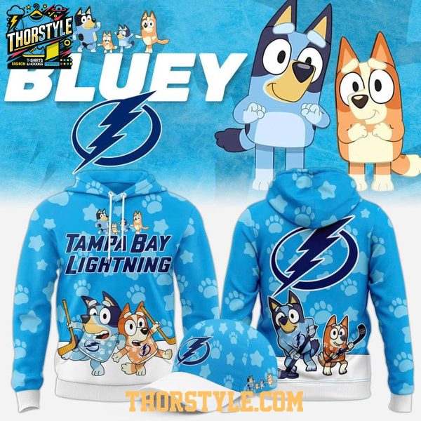 Tampa Bay Lightning Bluey Nigh And Bingo Hockey 2025-2026 Hoodie T-Shirt