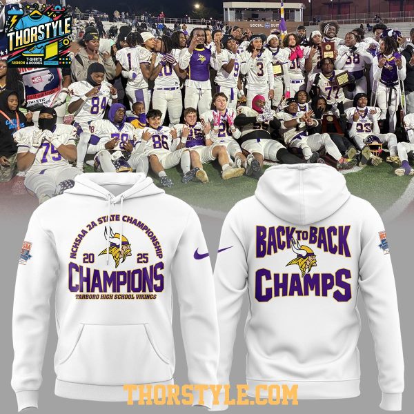 Tarboro Vikings Celebrate 5A State Champions 2025 Back-To-Back Hoodie T-Shirt