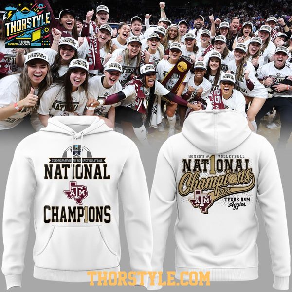 Texas A&M Aggies 2025 NCAA Volleyball National Champions Locker Room Hoodie T-Shirt