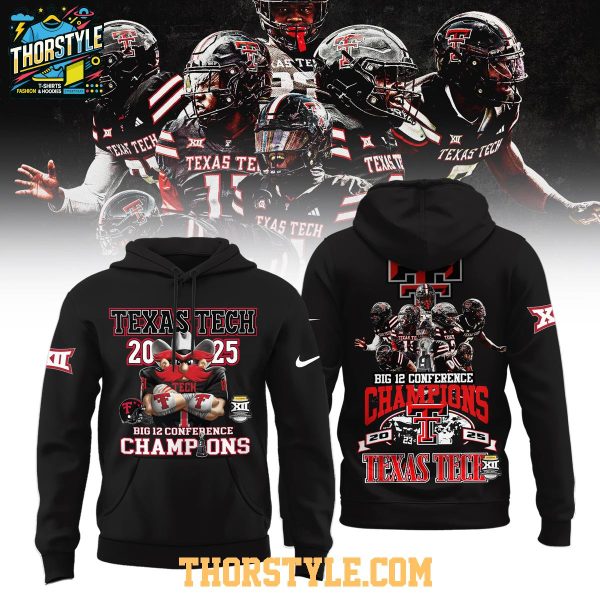Texas Tech Red Raiders Big 12 Football Champions 2025 Hoodie T-Shirt