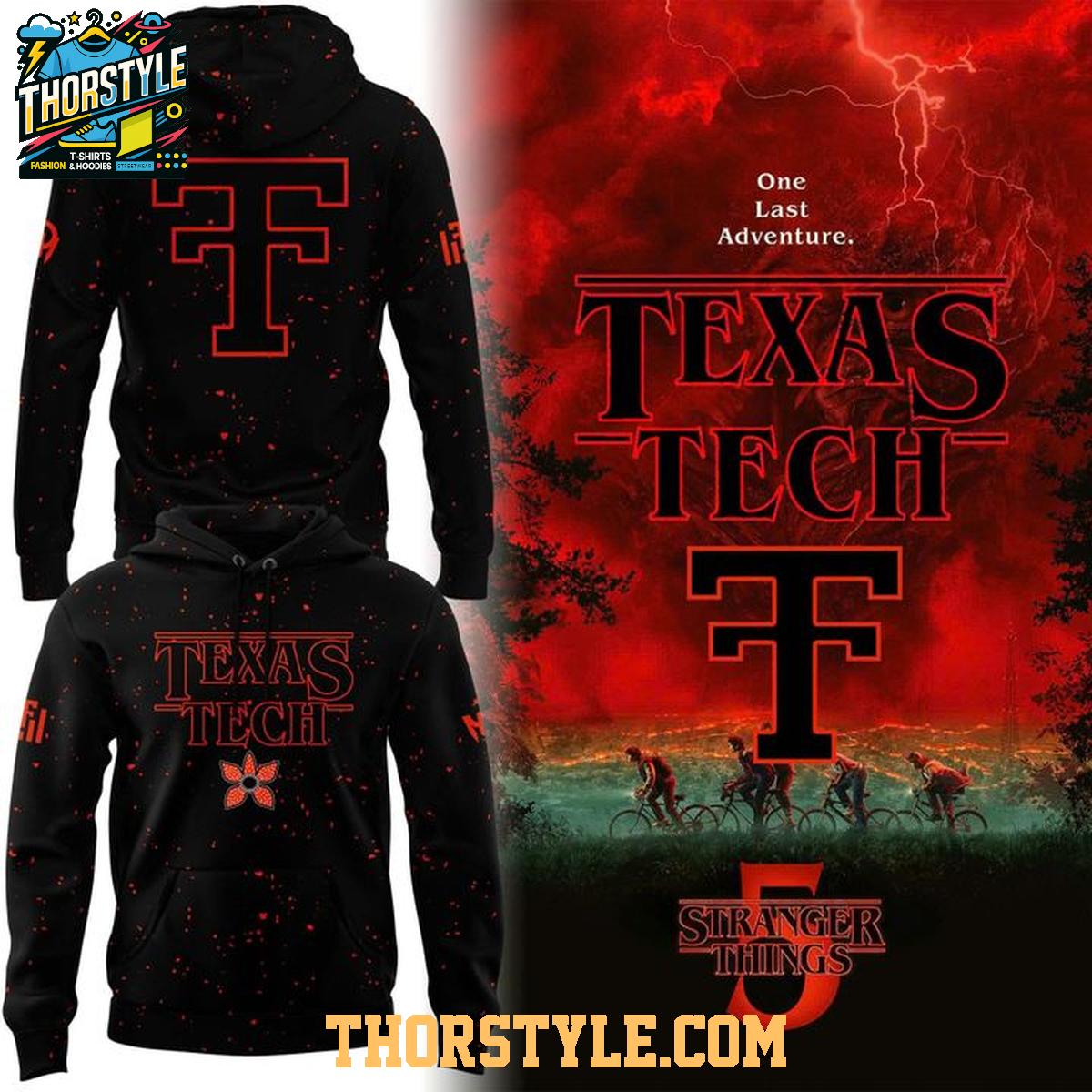 Texas Tech Red Raiders Stranger Things Christmas At Upside Down NCAA Hoodie Texas Tech Red Raiders Stranger Things Christmas At Upside Down NCAA Hoodie