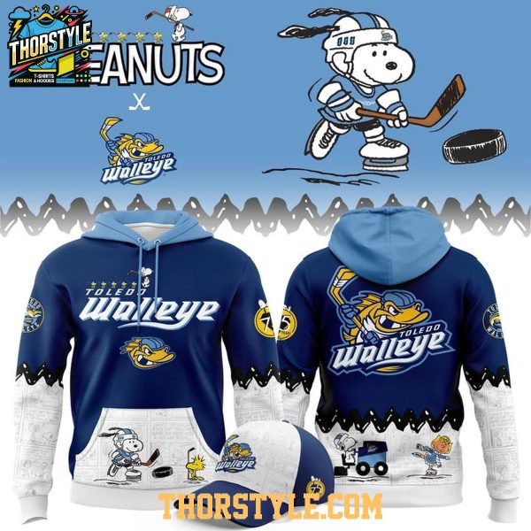 Toledo Walleye Peanuts Christmas Snowy Hockey Day x ECHL Hoodie T-Shirt