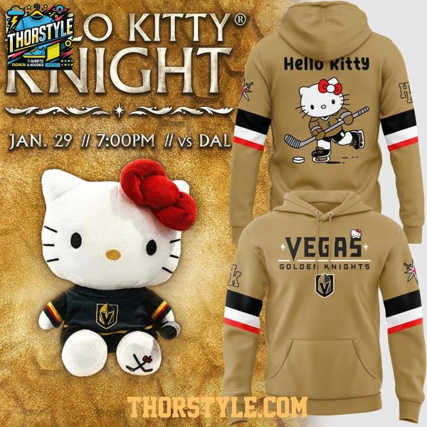 Vegas Golden Knights Hello Kitty 2026 New Year Celebrate Hoodie T-Shirt