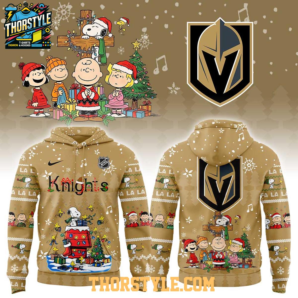Vegas Golden Knights Snoopy Holly Jolly Peanuts Christmas 2025 Hoodie Shirts Vegas Golden Knights Snoopy Holly Jolly Peanuts Christmas 2025 Hoodie Shirts